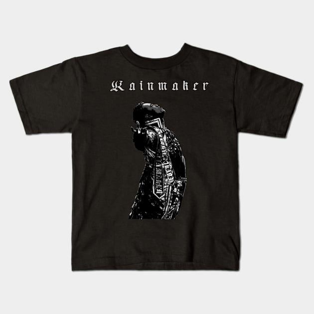 Rainmaker Black and White Kids T-Shirt by MaxMarvelousProductions